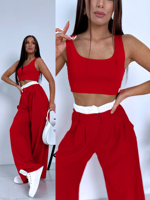 Crop tops "PUZZLE VD1591" - SARKANS
